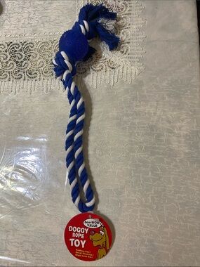 Doggy Rope Toy with Ball - Blue & White , Pick Pocket Leash New Open to Offers!